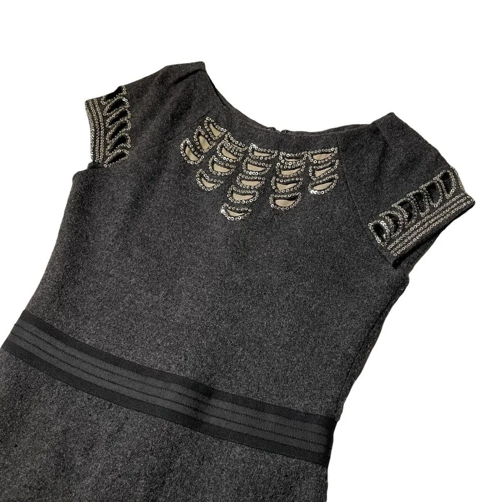 Women Tory Burch‎ 'Minnie' Embellished Wool Dress Size S